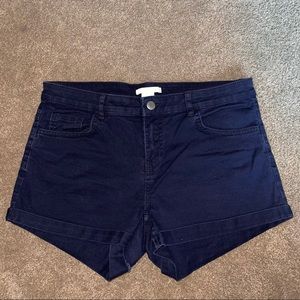 H&M Black Denim Jean Shorts Size 8